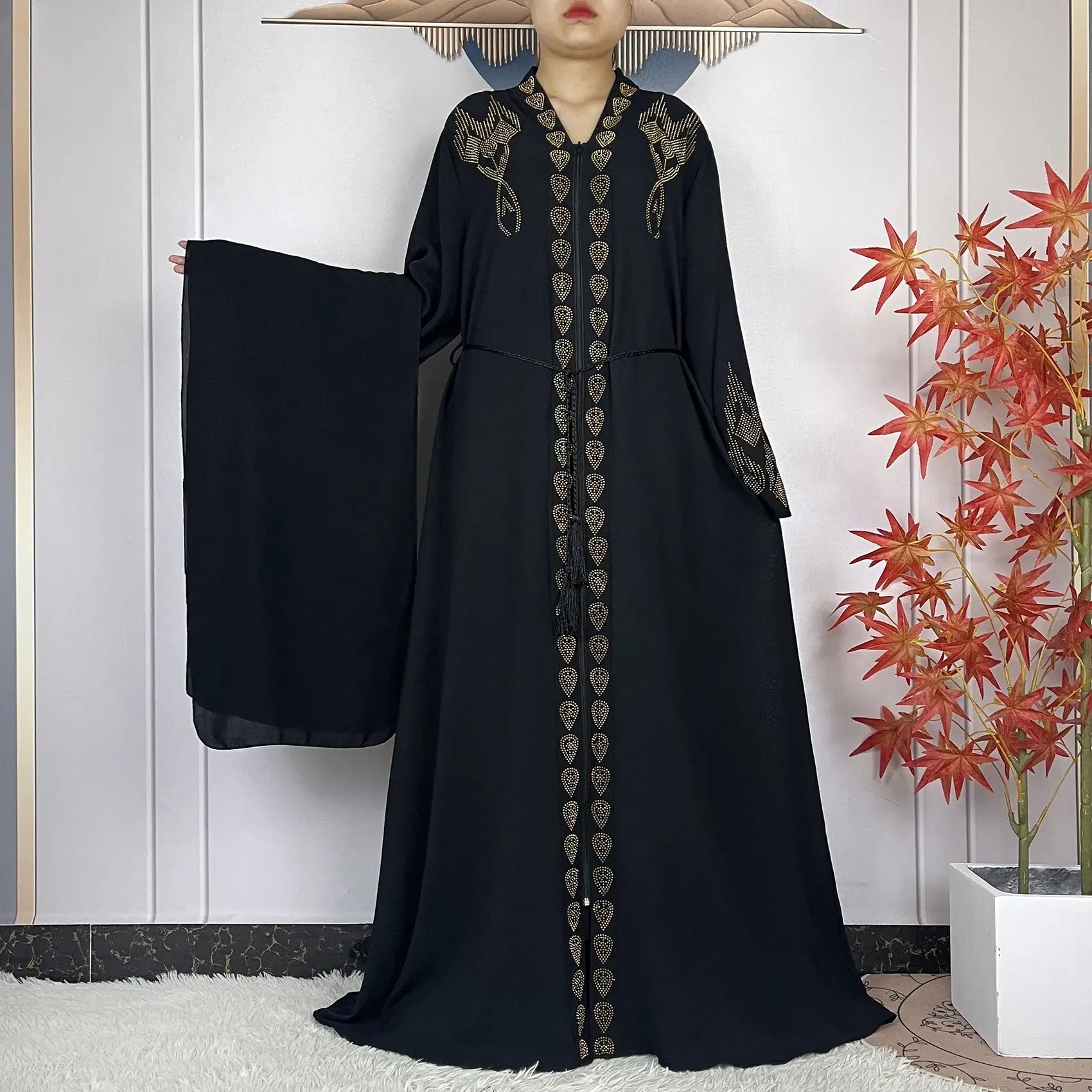 Abaya Mousseline Noir chez Abaya ma boutique