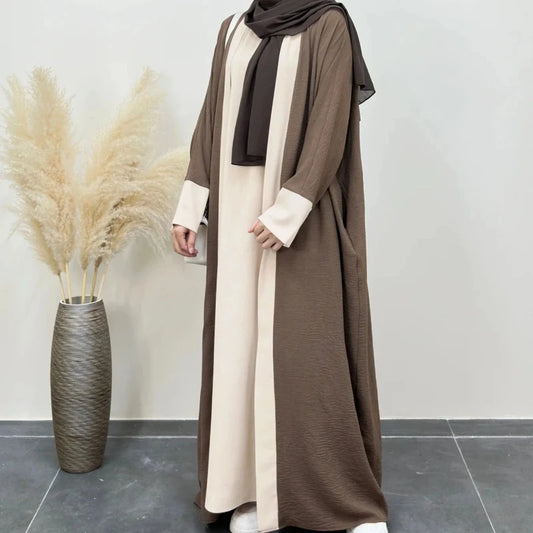 Abaya Coton Lin Kaki chez Abaya ma boutique