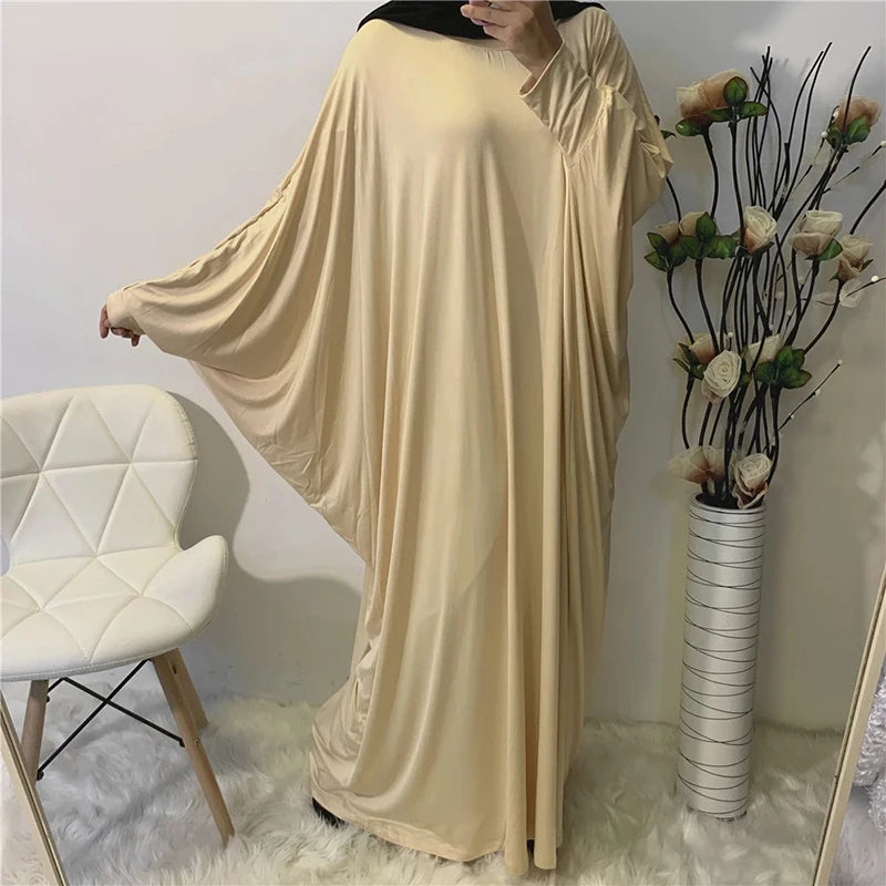 Abaya Chauve Souris Beige Taille unique chez Abaya ma boutique