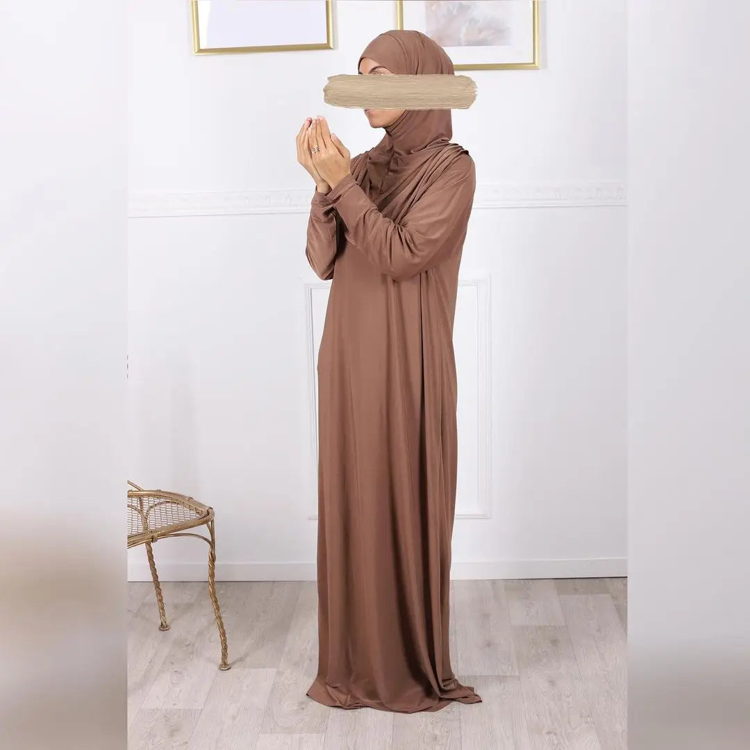 Abaya Coranique Marron Taille unique chez Abaya ma boutique