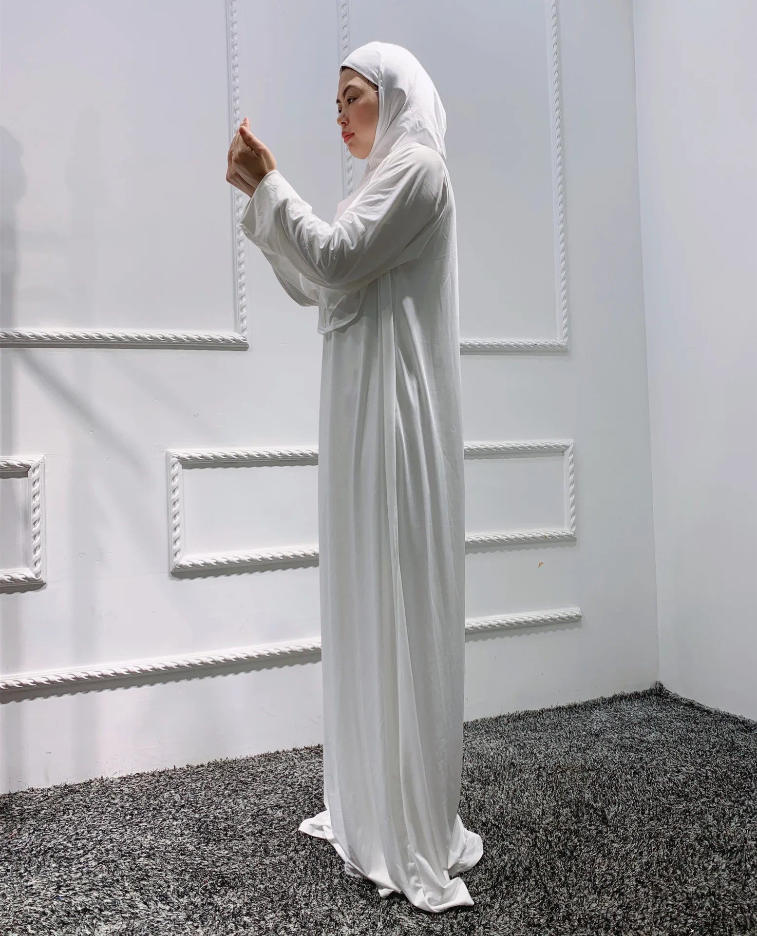 Abaya Coranique Blanc Taille unique chez Abaya ma boutique