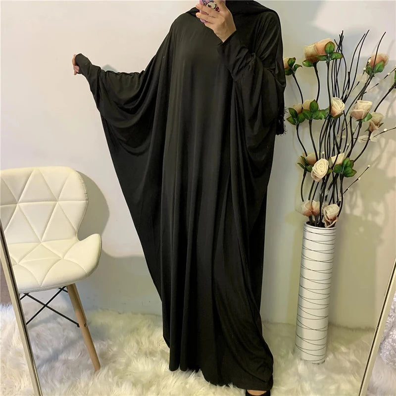 Abaya Chauve Souris Noir Taille unique chez Abaya ma boutique