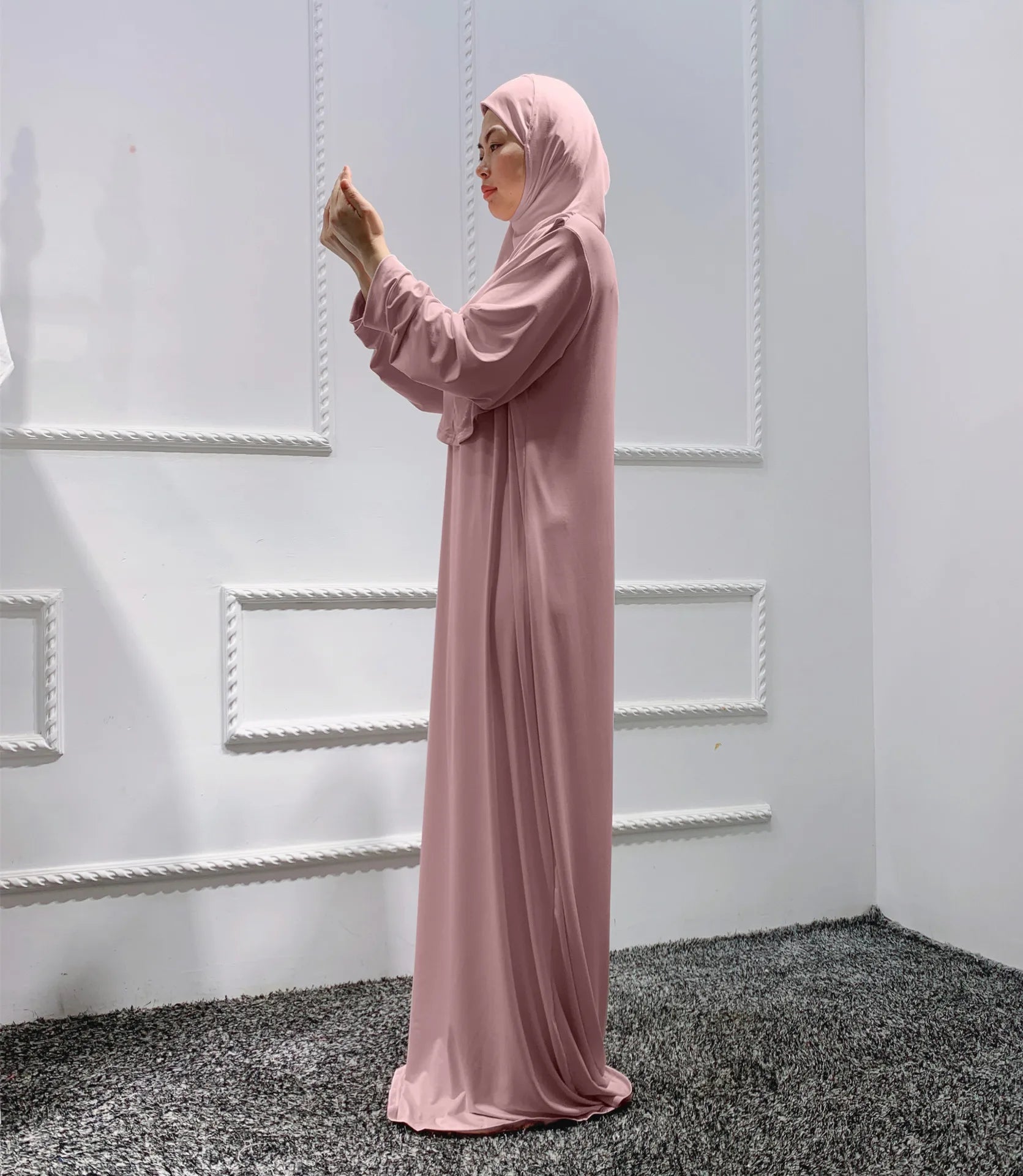 Abaya Coranique Rose Taille unique chez Abaya ma boutique