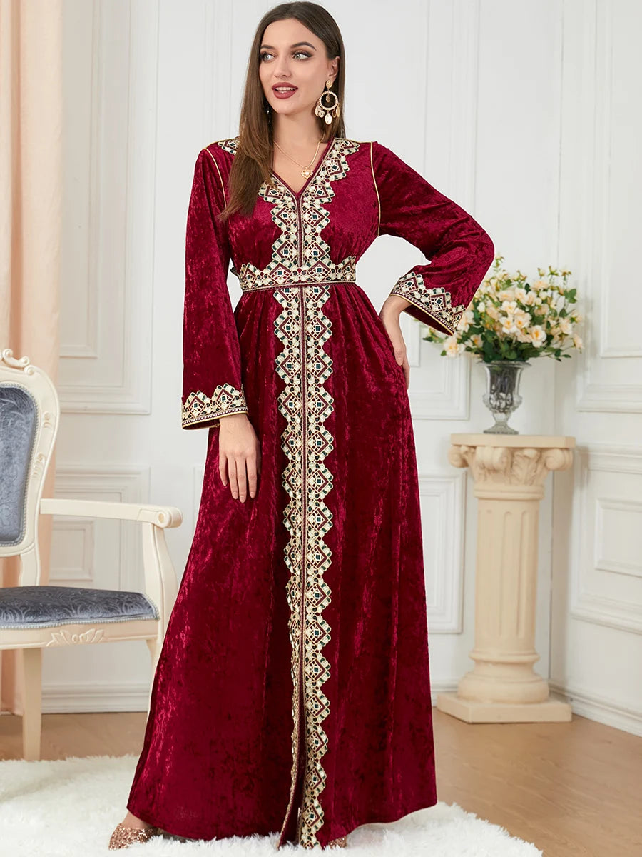 Abaya Velour Bordeaux chez Abaya ma boutique