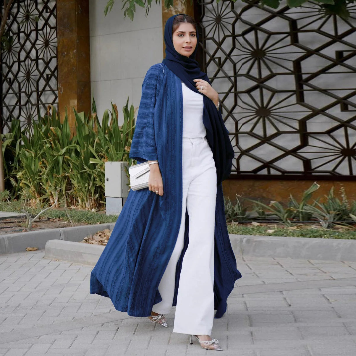 Abaya Gilet Bleu chez Abaya ma boutique