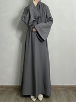 Abaya Gris Anthracite - Vignette | abaya-femmes.com