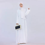 Abaya Blanche Simple - Vignette | abaya-femmes.com