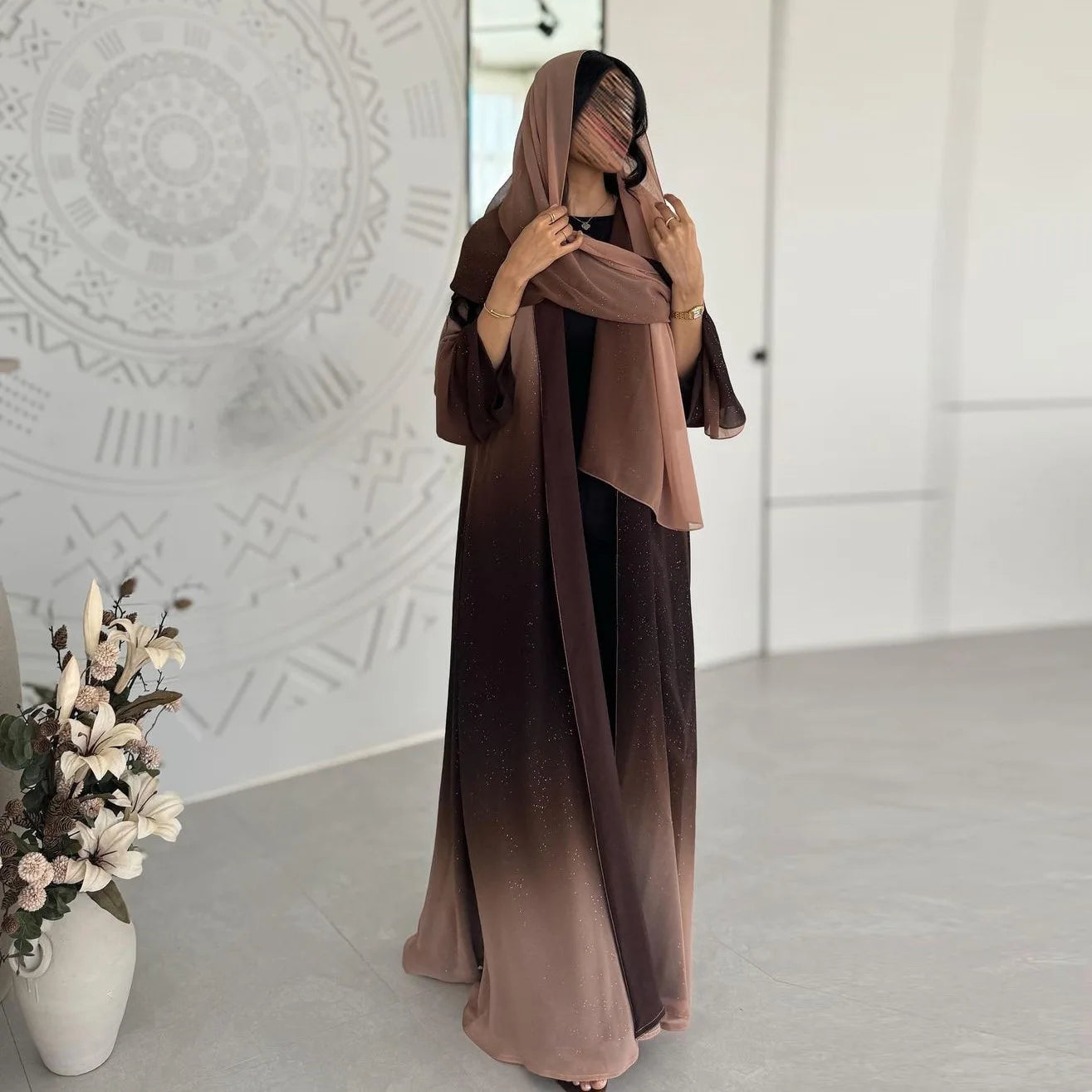 Abaya Longue Marron chez Abaya ma boutique