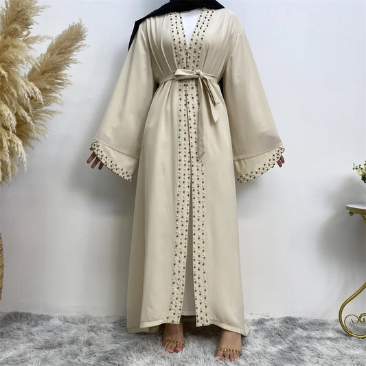 Abaya Pearl Beige chez Abaya ma boutique