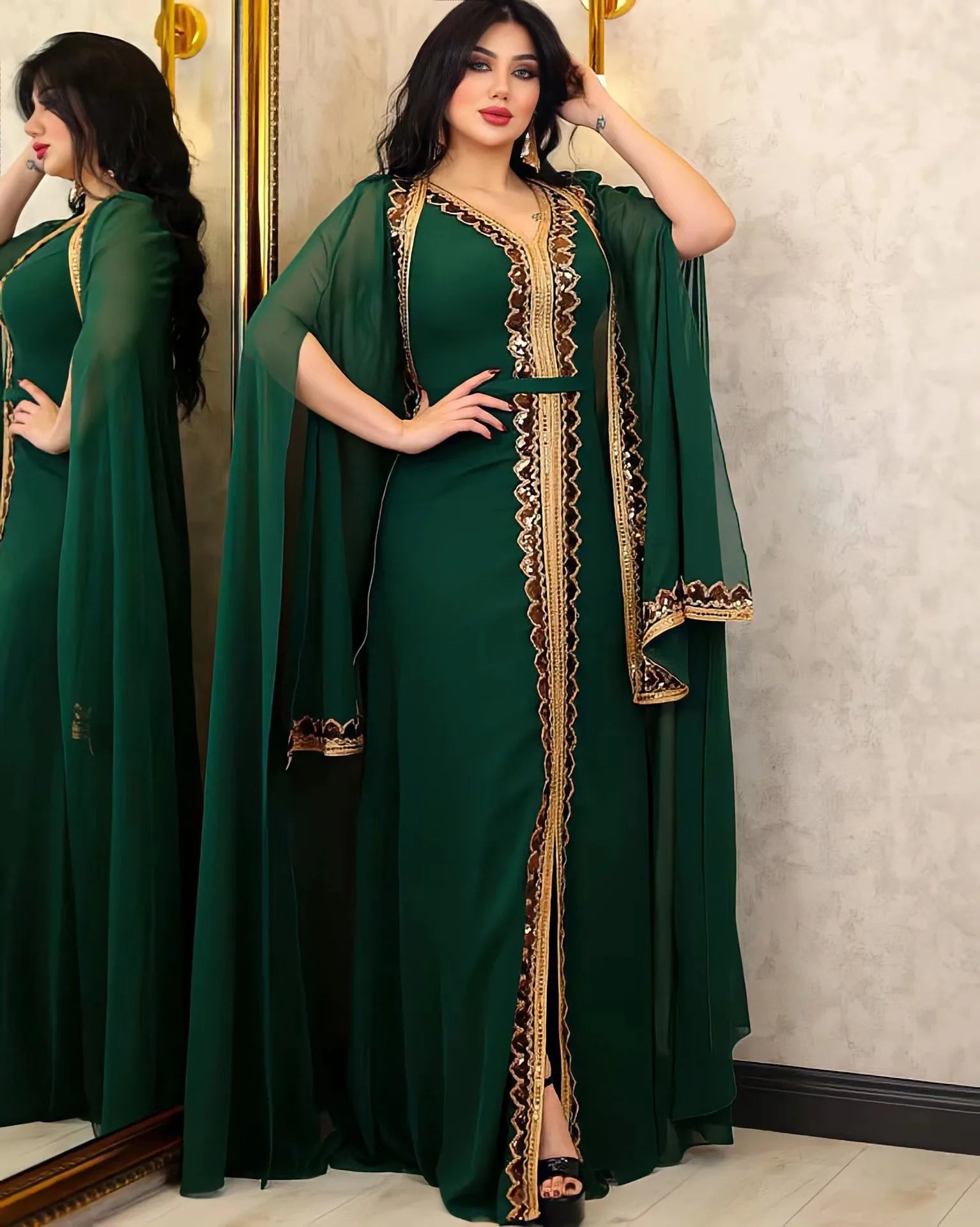 Abaya Traditionnelle Vert chez Abaya ma boutique