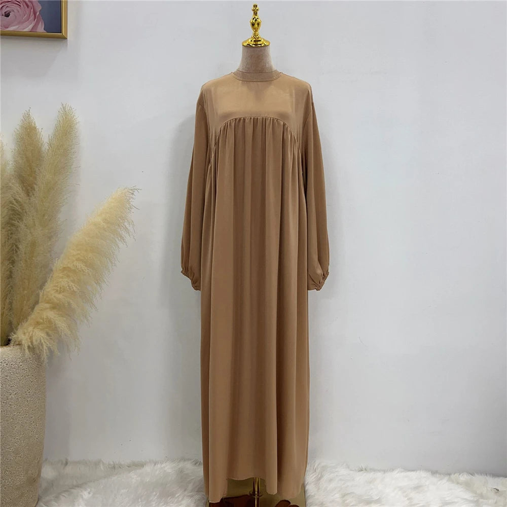 Abaya Manche Elastique Kaki chez Abaya ma boutique