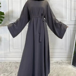 Abaya Gris Anthracite - Vignette | abaya-femmes.com