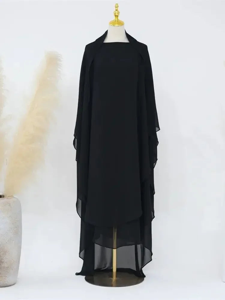 Abaya Ramadan noir Taille unique chez Abaya ma boutique