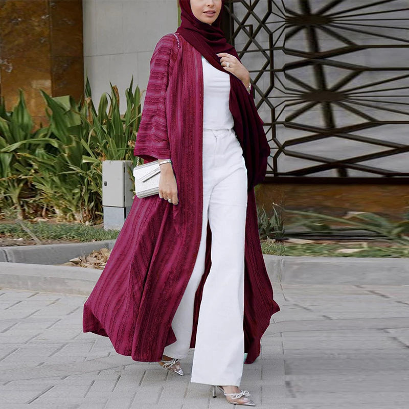 Abaya Chic et Moderne Bordeaux Taille unique chez Abaya ma boutique