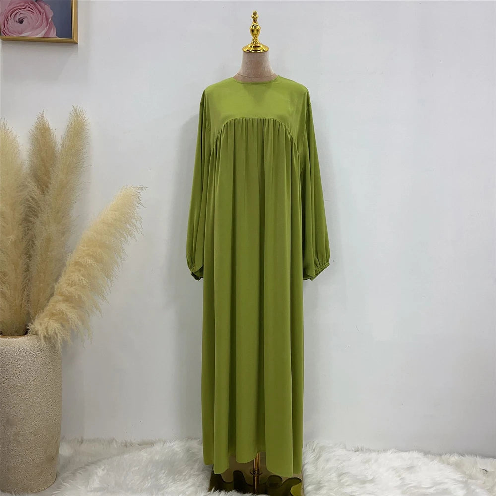 Abaya Manche Elastique Verte chez Abaya ma boutique