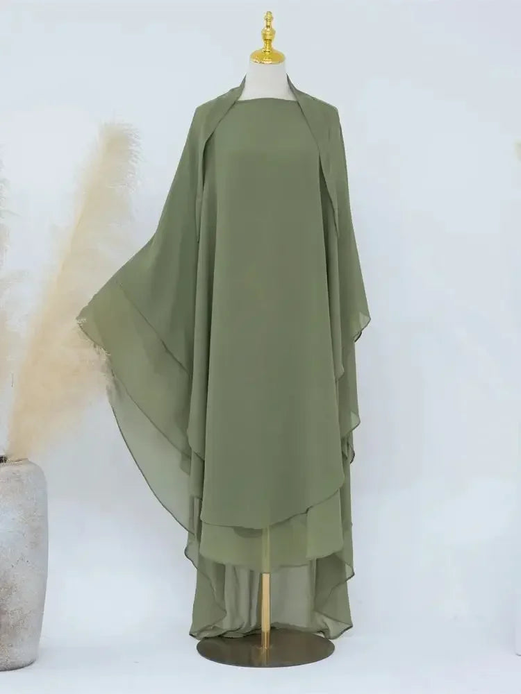 Abaya Ramadan vert Taille unique chez Abaya ma boutique