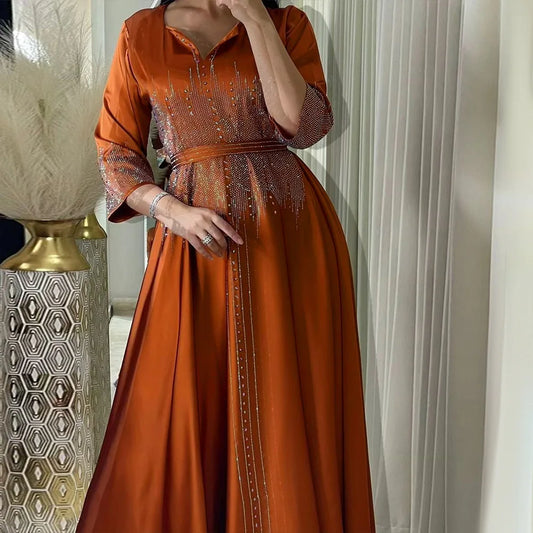 Abaya de Luxe Terracotta chez Abaya ma boutique