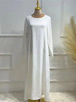 Abaya Blanche Simple - Vignette | abaya-femmes.com