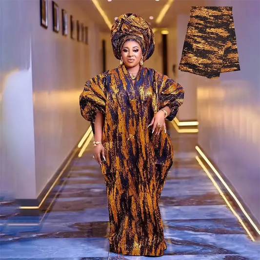 Abaya Africaine avec Foulard chez Abaya ma boutique
