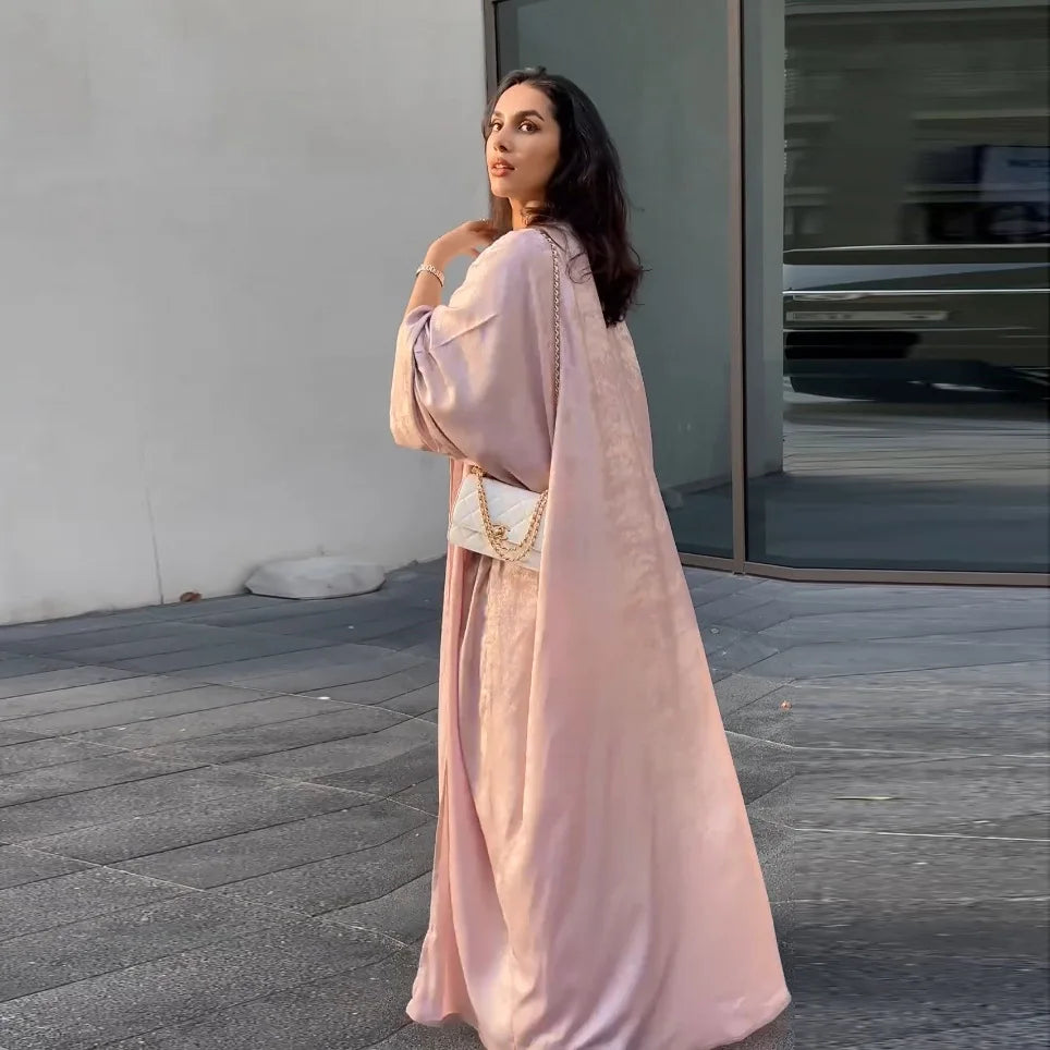 Abaya Kimono Dubai Rose Taille unique chez Abaya ma boutique
