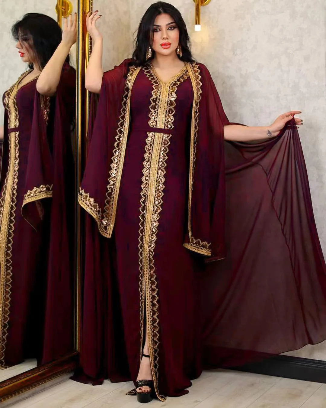 Abaya Traditionnelle Rouge chez Abaya ma boutique