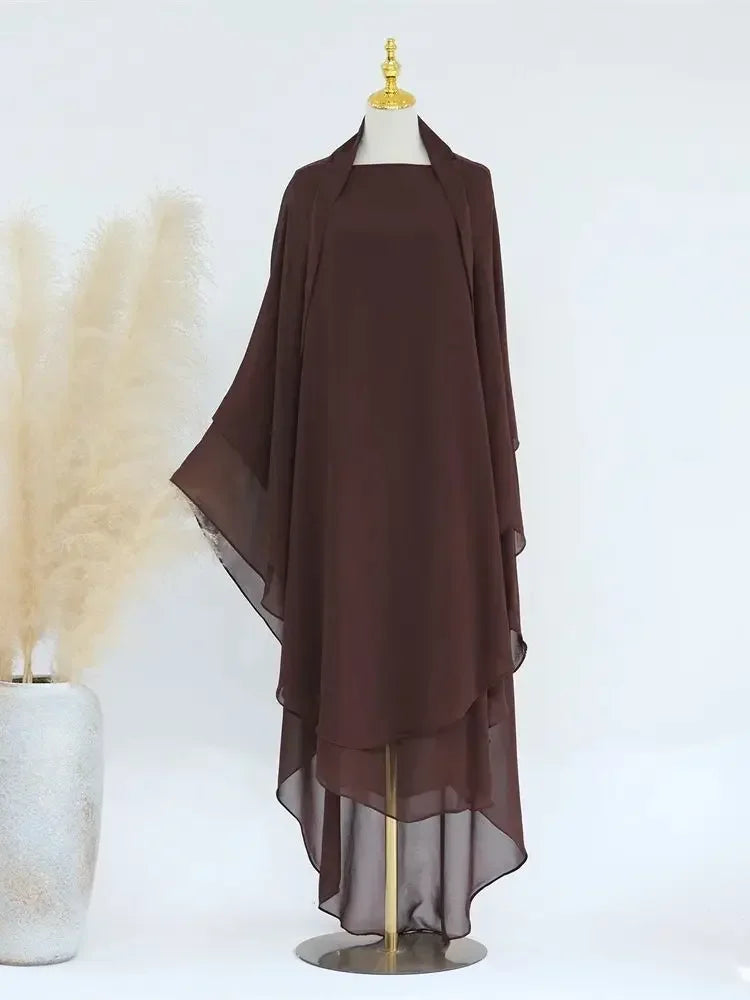 Abaya Ramadan Café Taille unique chez Abaya ma boutique