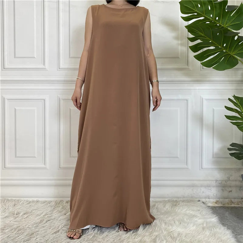 Abaya Sans Manche Marron chez Abaya ma boutique