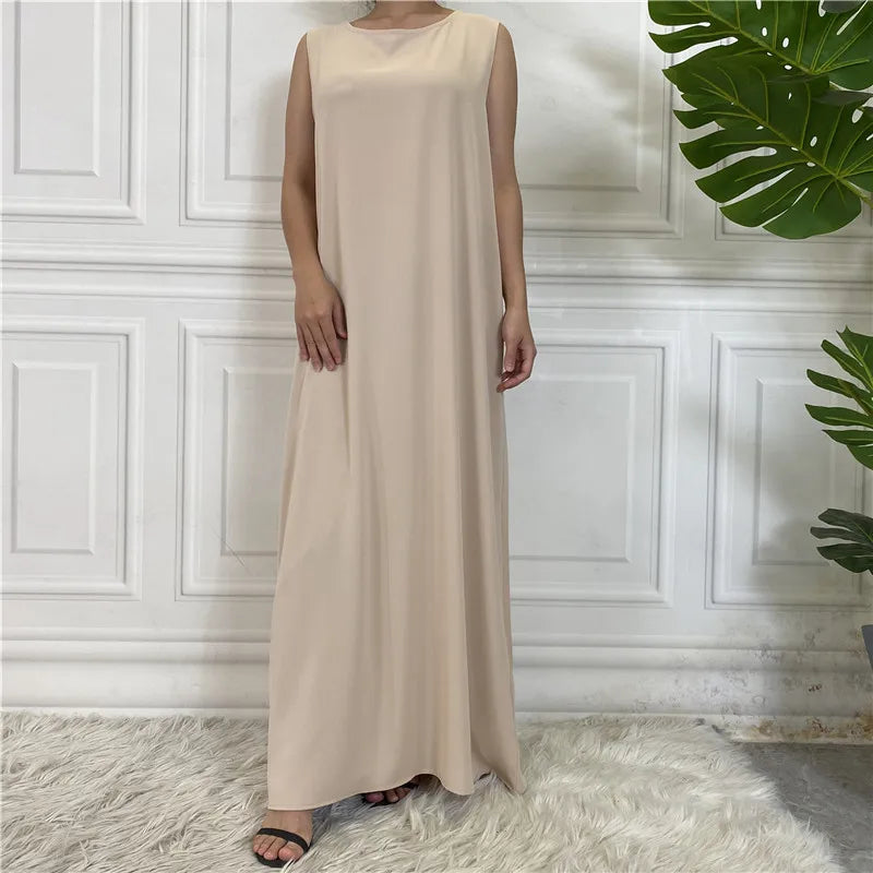 Abaya Sans Manche Beige chez Abaya ma boutique