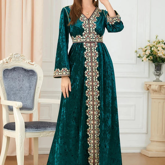 Abaya Velour Vert chez Abaya ma boutique